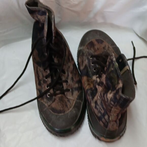 Cabela\'s Camouflage Men\'s Shank Canvas Boots Size 10 Preowned main image 4